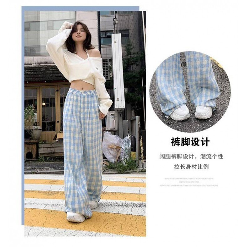 AK2317-P45夏季2026新款慵懒垂坠感宽松直筒休闲阔腿裤,女装休闲裤,星座617A-2