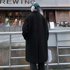 N9108/P100秋冬新款中长款双排扣毛呢大衣松呢子外套呢料大衣风衣，男装风衣，电商A141