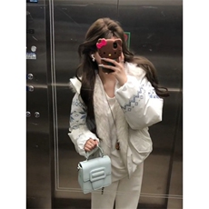 1506A/G78760/P94韩系时尚费尔岛印花毛领连帽棉服外套，男装棉衣，星座1506A