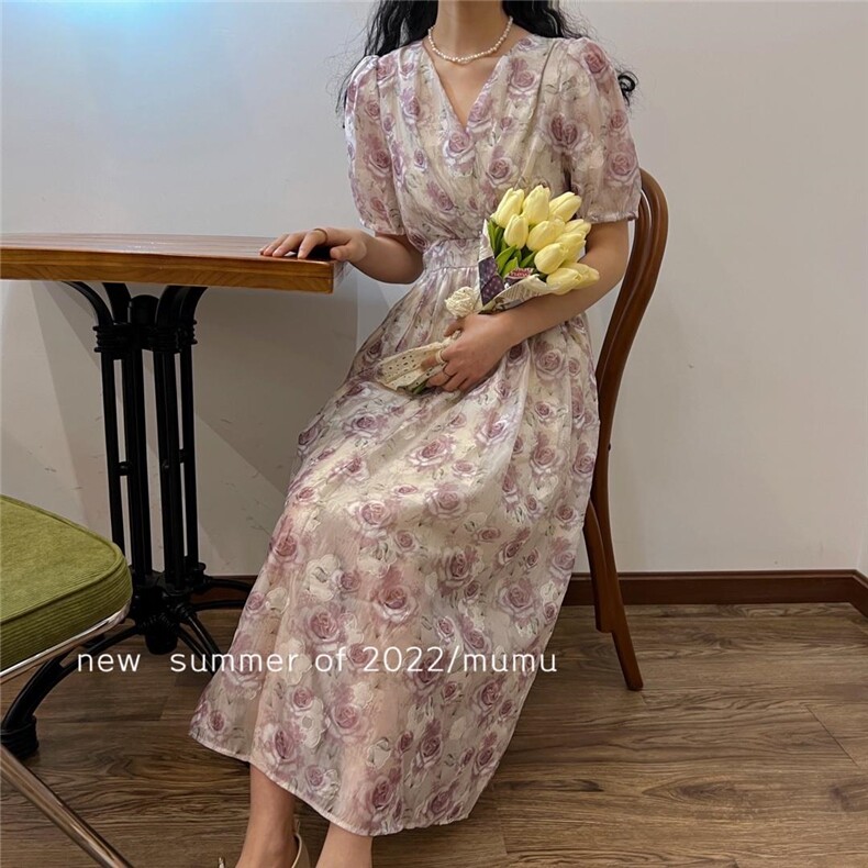 剪花温柔风连衣裙，女装连衣裙，Mu Mu