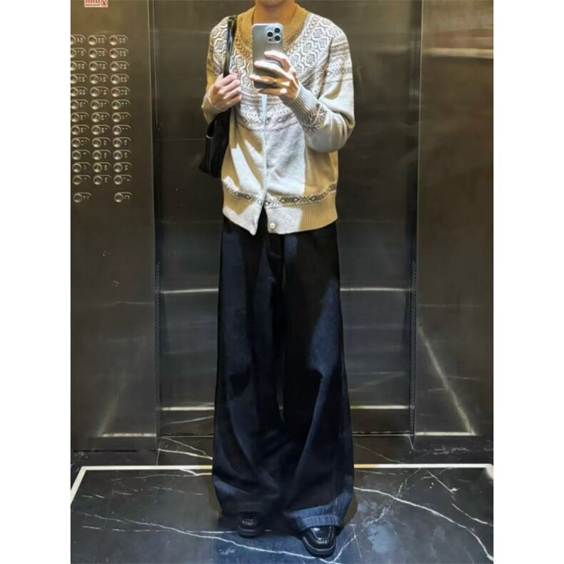 现货~秋冬新款费尔岛老钱风针织毛衣开衫百搭外套MY2596批70,男装针织衫/毛衣,星座1411A-6