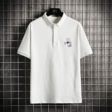 PL57239-P35翻领短袖polo衫男大码胖子半袖t恤男有领保罗衫网格，男装Polo衫，电商A040A