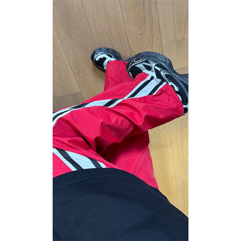 现货夏季速干巴黎神裤撞色拼接条纹休闲运动长裤男K650-P45控68,女装休闲裤,星座205-5
