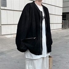 2024秋冬季新款港风鹿皮绒夹克男韩版潮流时尚外套A161-2-J03-P55，男装夹克，电商A161-2