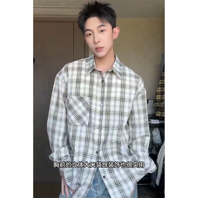 特P38无差价长袖时尚春秋长袖百搭潮流衬衫-HS2378港风自拍,男装衬衫,电商A003