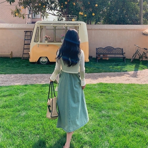 韩版牛仔吊带连衣裙两件套女2025夏季新款收腰显瘦罩衫连衣裙套装图片