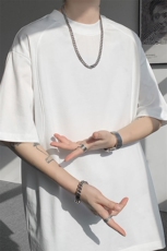 T10129-特批30控58曼巴棉撞色拼接短袖大码T恤夏季薄款垂感短袖，男装T恤，电商A059