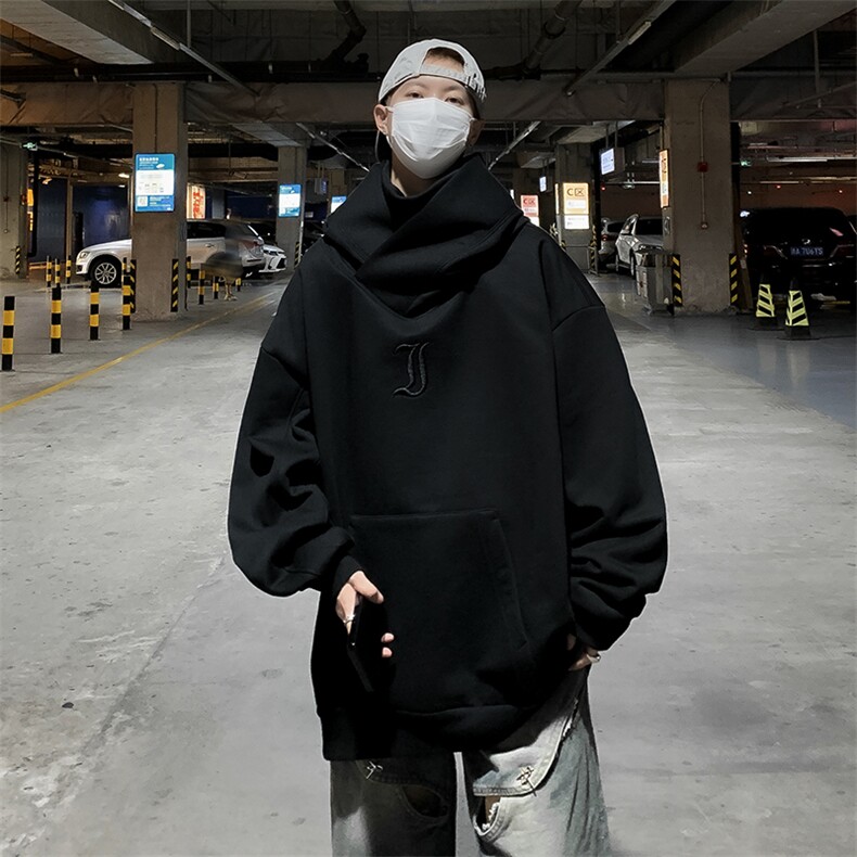 WY108-P50美式i人高领加绒加厚连帽卫衣,男装卫衣,星座1501-1