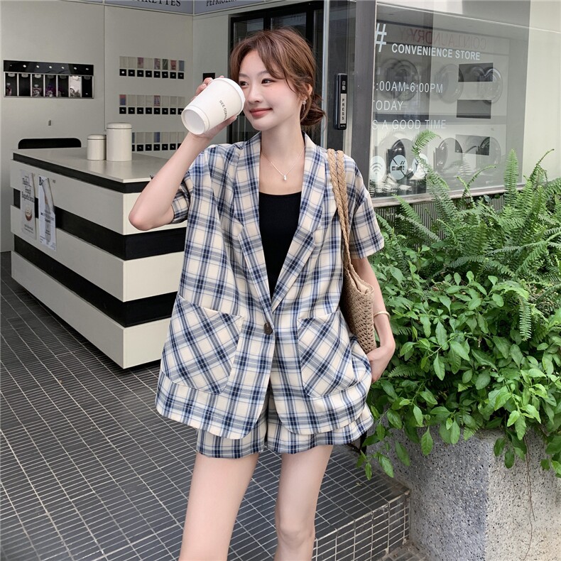 （大货已出）2025年夏季格子套装女两件套2C325-A8801-P125K188,女装套装/套裙,2C325