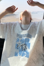！2026夏季新款男士潮牌印花短袖T恤复古情侣半袖T2522特P25，男装T恤，电商B220