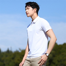 黑色美式短袖polo衫男款痞帅高级感夏季正肩t恤轻熟风男装半截袖，男装Polo衫，电商B360