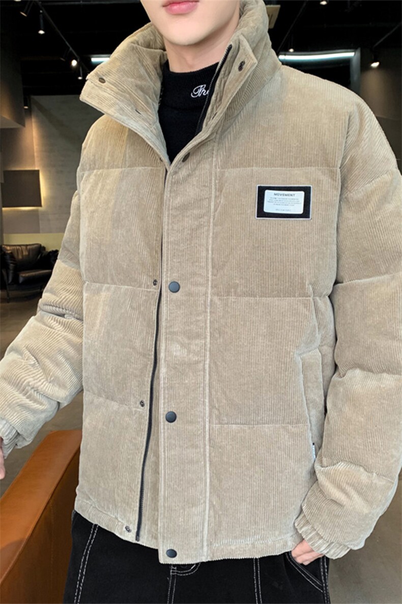 90%白鸭绒以M-8XL灯芯绒休闲宽松大码男士羽绒服XZ109-P175,男装羽绒服,星座109