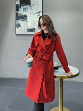 时尚修身显瘦长大衣外套，其它，千利红