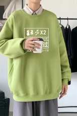 Y2422P38圆领卫衣男春秋季潮ins宽松休闲港风情侣长袖上衣，男装卫衣，星座510A-1