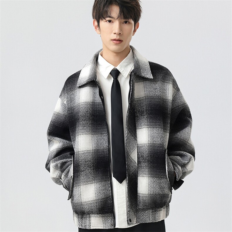 得物二开美式高街潮牌方格设计感夹克外套男2025秋季JK1249-P78,男装夹克,星座1103-3