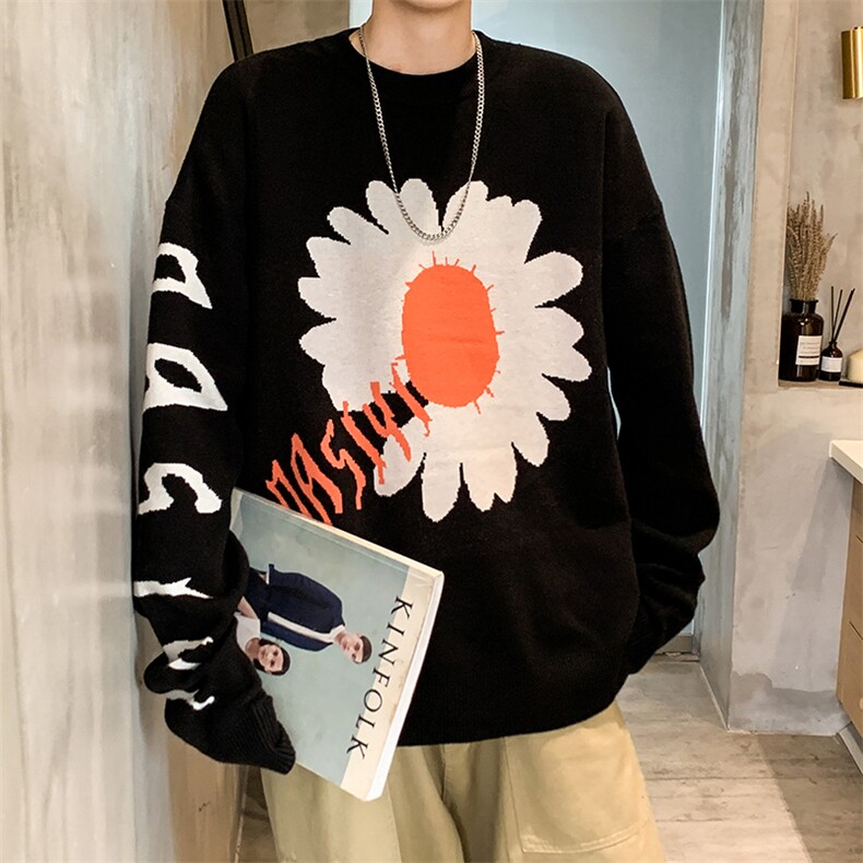 秋冬ins韩版情侣毛衣宽松潮流个性套头针织衫男QT817-P68图片