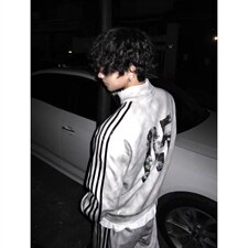 美式复古水洗喷脏做旧卫衣男女春秋季街头立领夹克外套视觉系上衣，男装夹克，星座516A