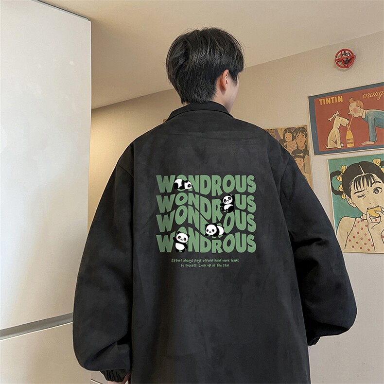 麂皮绒夹克男大码立领褂子外套JK85376-P68加绒款-P78,男装夹克,电商A040