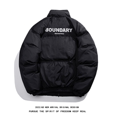白鸭绒白底22冬季新款休闲百搭字母印花立领羽绒服YR225P195控258，男装羽绒服，电商A247-1
