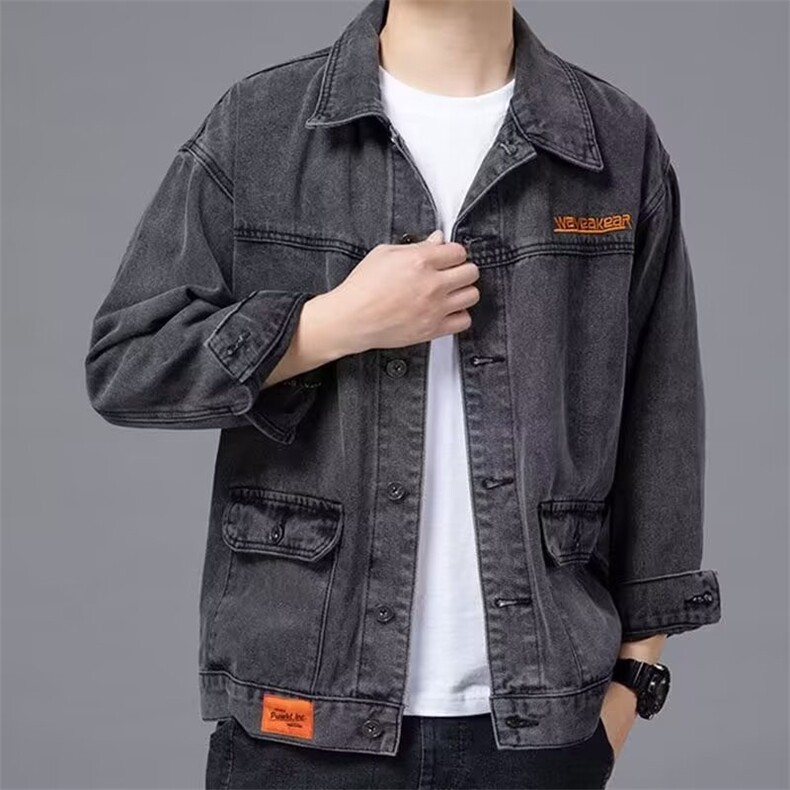 1506-1/NG101/P54牛仔外套建筑工人耐磨多口袋工装夹克男外,男装工装外套,星座1506-1