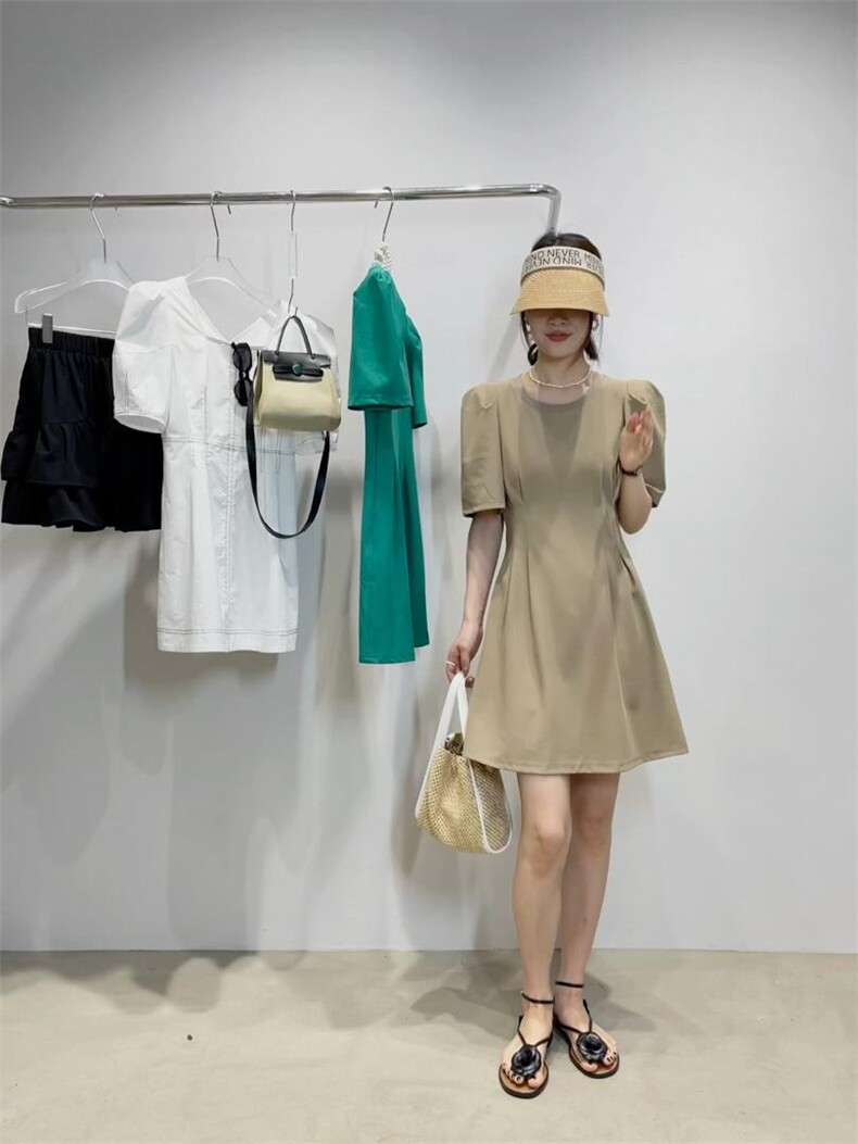 显瘦连衣裙，女装连衣裙，BLACK