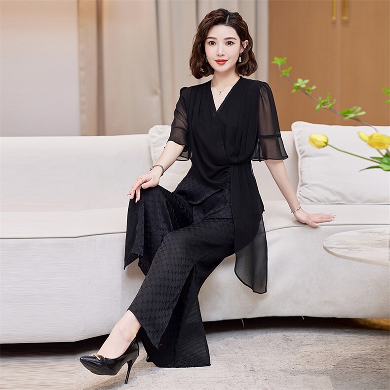 2024夏季女装新款大量现货时尚优雅贵妇套裤,女装套装/套裙,魅衣本色