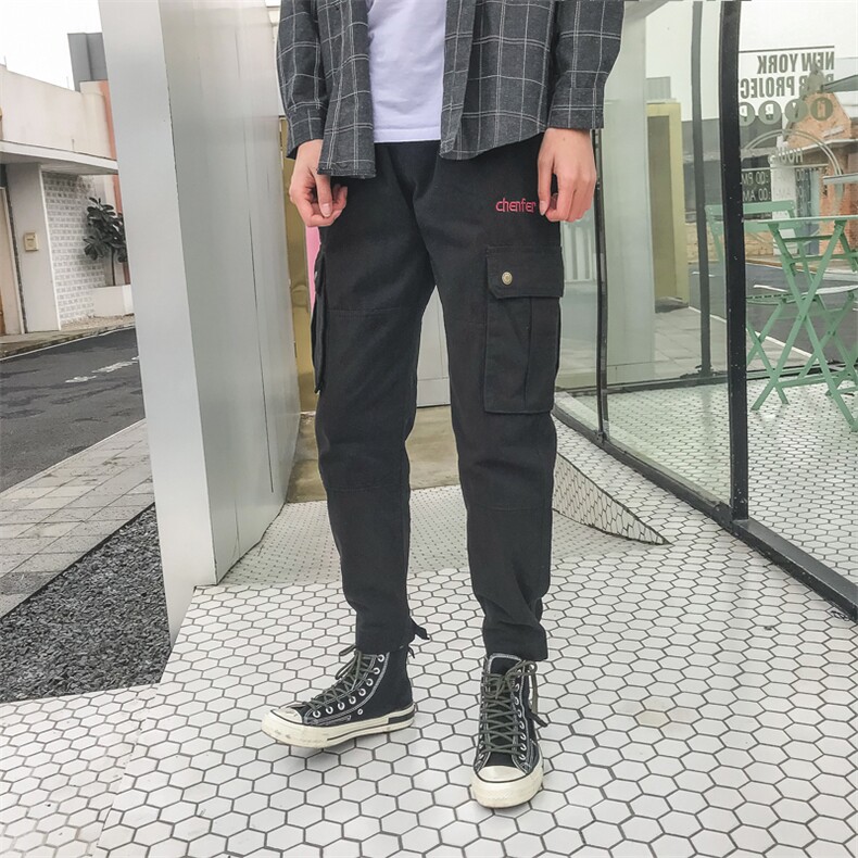 19春夏男新款港风收脚裤子714-3fv图片