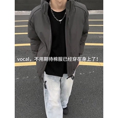 现货美式高街休闲棉衣夹克三防立领纯色户外工装加厚棉服外套，男装夹克，电商A486