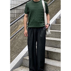 网T-2026新品针织毛衣短袖T恤凉感POLO衫T恤条纹打底衫WK13-P35，男装T恤，星座610B-1
