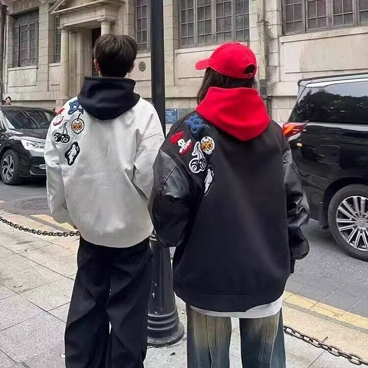 棒球服秋冬季2025年新款男女同款外套,女装短外套,星座1210-1