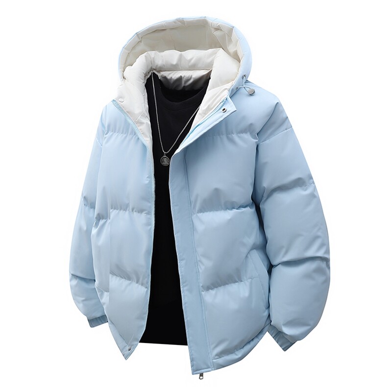 冬季clean撞色棉服中性加厚连帽短款棉衣HZ8811-特P68不议价,男装棉衣,星座610B-1