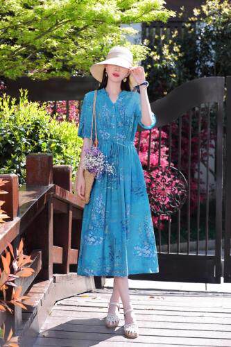 现货，天丝连衣裙，女装连衣裙，金典明美