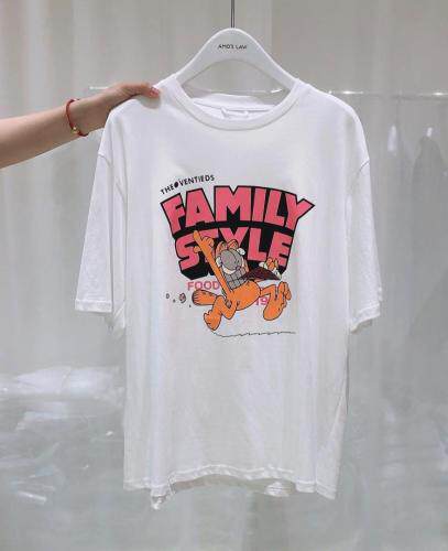 卡通印花T桖，常规版，女装，AMO