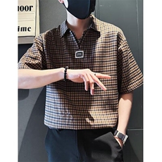 青少年短袖POLO衫男潮牌T恤2025新款男装上衣痞帅夏装衣服半袖帅t，男装T恤，星座506A