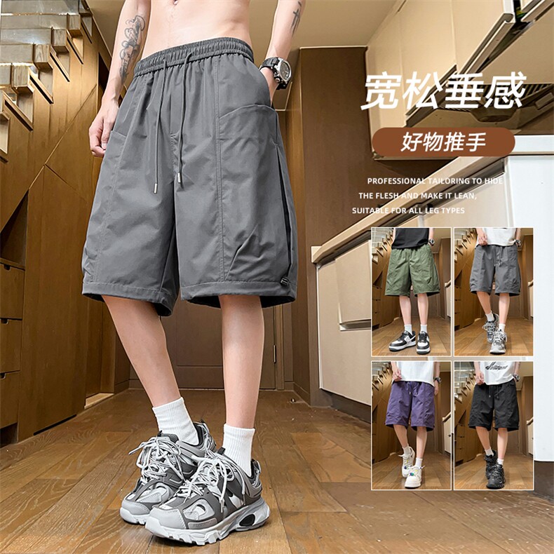 夏季工装短裤男ins潮牌日系休闲百搭潮流痞帅五分裤子DK02512-P45,男装休闲裤,星座308B-2
