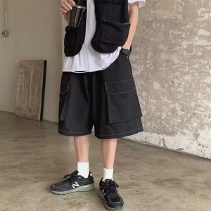 美式机能工装短裤男夏季薄款休闲五分裤运动潮牌中裤沙滩大裤衩子图片