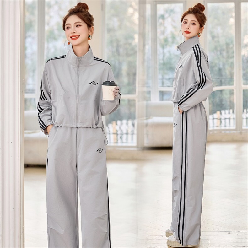 欧货休闲女2025春秋季新款洋气炸街韩版宽松卫衣阔腿裤小个子，女装运动套装，初闻兮