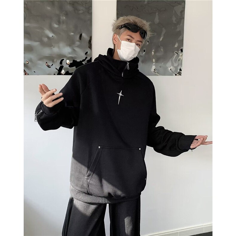 DY769-P60美式复古新款男士拉链潮牌痞帅休闲宽松百搭卫衣外套男,男装卫衣,星座603-2