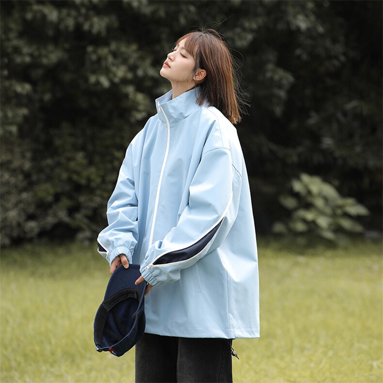 815A-MJ78612-58特 秋冬拼接立领服外套夹克潮牌冲锋衣服图片