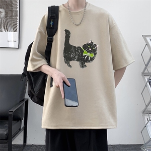 麂皮绒短袖t恤男大码半袖男  JD82413-P25图片
