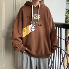 纯棉连帽卫衣男大码运动帽衫宽松薄WY2265-P35加绒款-P40，男装卫衣，电商A040