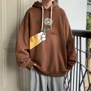 纯棉连帽卫衣男大码运动帽衫宽松薄WY2265-P35 加绒款-P40图片