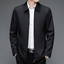 2023新款衬衫翻领中青年男士春秋季外套休闲男装夹克上衣潮流男装，男装夹克，电商B212（原钱塘6029）