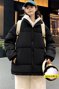 2023冬上新学生加绒加厚上衣中性风休闲羽绒服外套男女 8351-P160图片