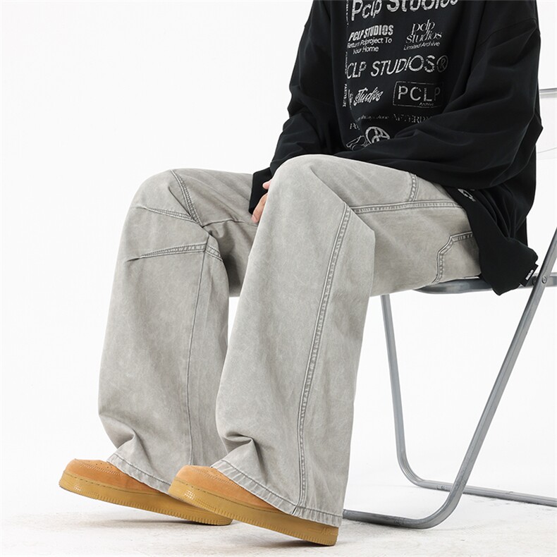 美式复古做旧高街砂洗工装休闲裤A570特P65控108,男装休闲裤,电商A309