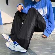 高级设计感裤子高街潮ins坠感阔腿裤男hiphop炸街运动裤k071-p35，女装休闲裤，星座1008-2