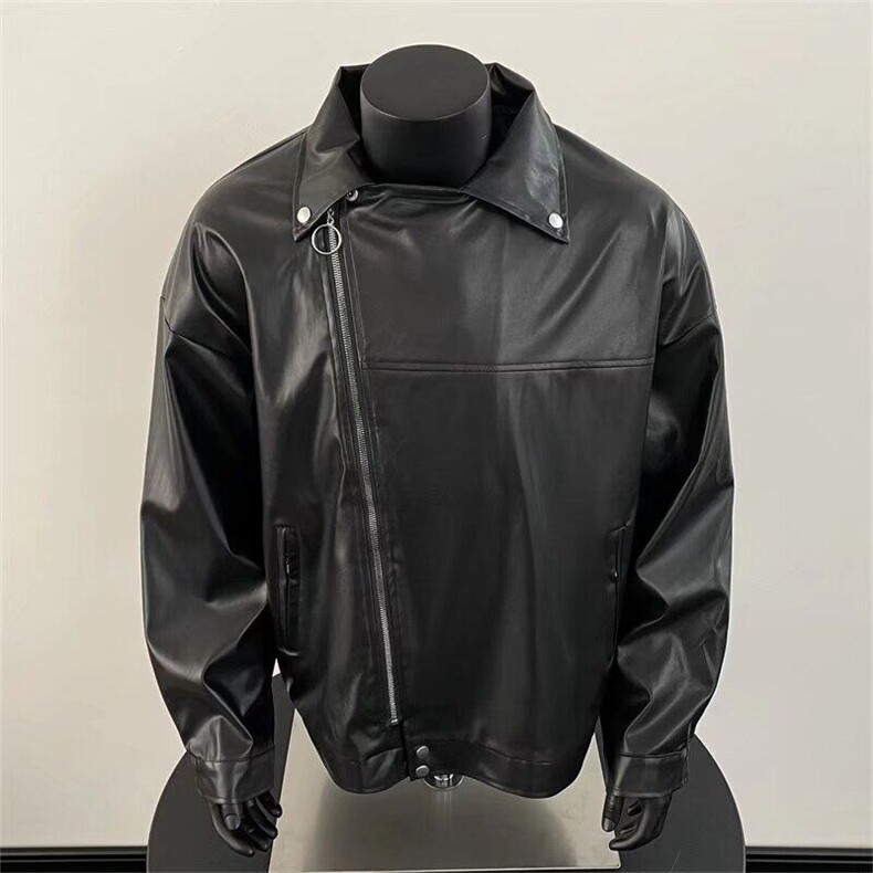 欧美街头宽松机车服皮衣男潮痞帅飞行员皮夹克外套PY112-P65,男装皮衣,星座1001-1