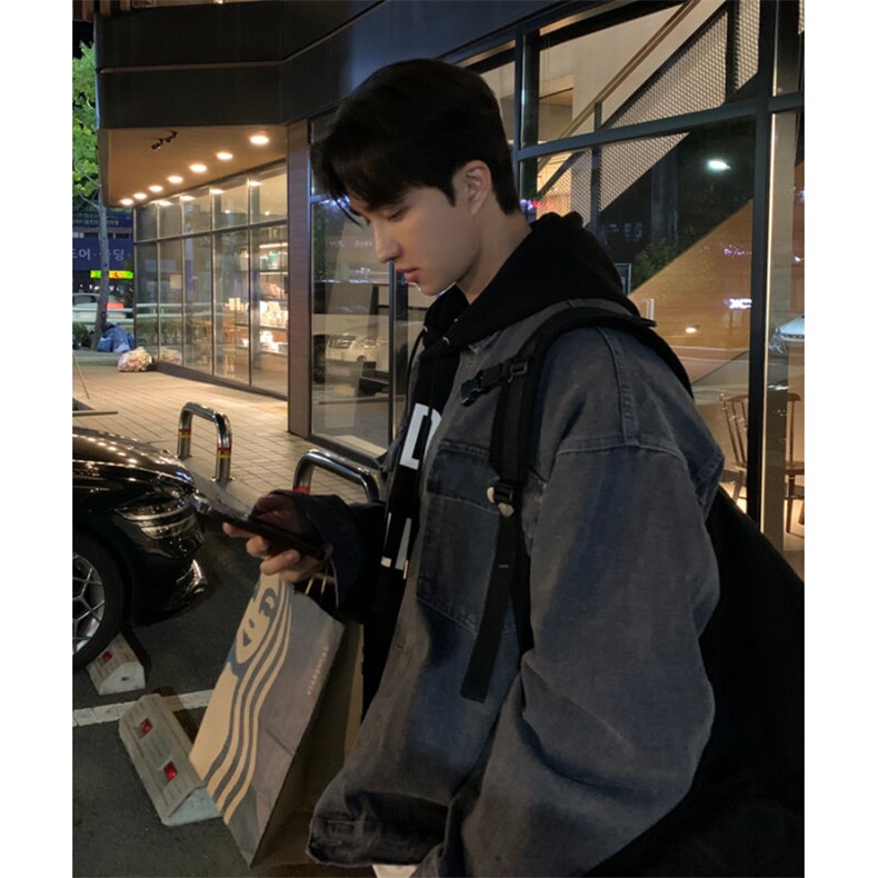 706-2-CNZ225-P75春季韩版男士复古工装水洗牛仔夹克休闲外套,男装夹克,星座706-2