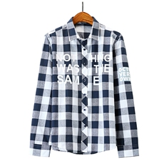 男士潮流长袖衬衫衬衣时尚格子修身228-CS71-P15，男装衬衫，星座228
