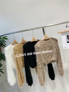新款毛毛针织毛衣图片